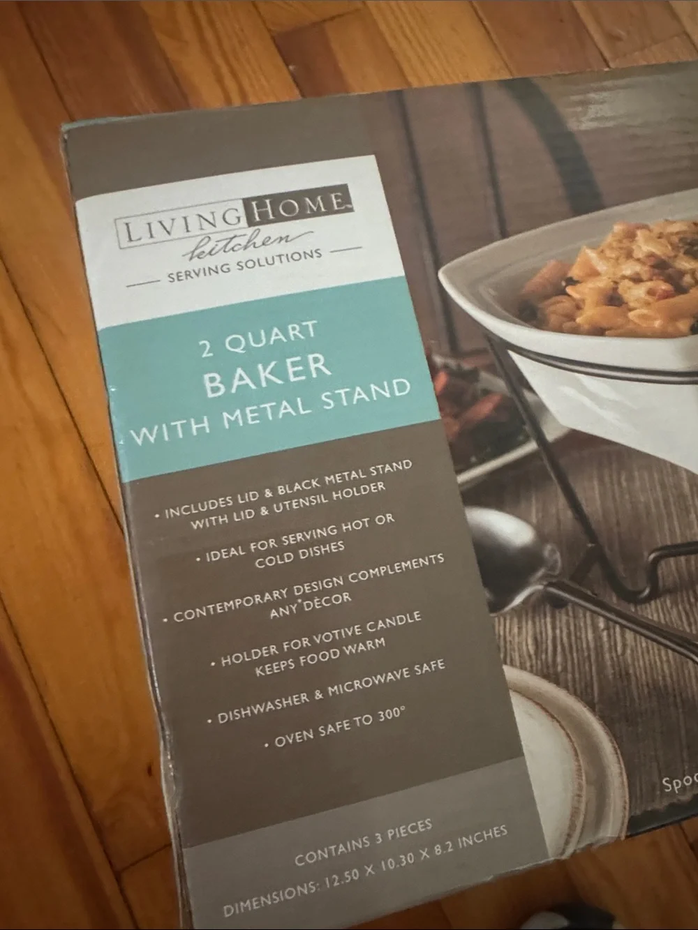 Living home kitchen serving food warmer, 2 quart black base & lid